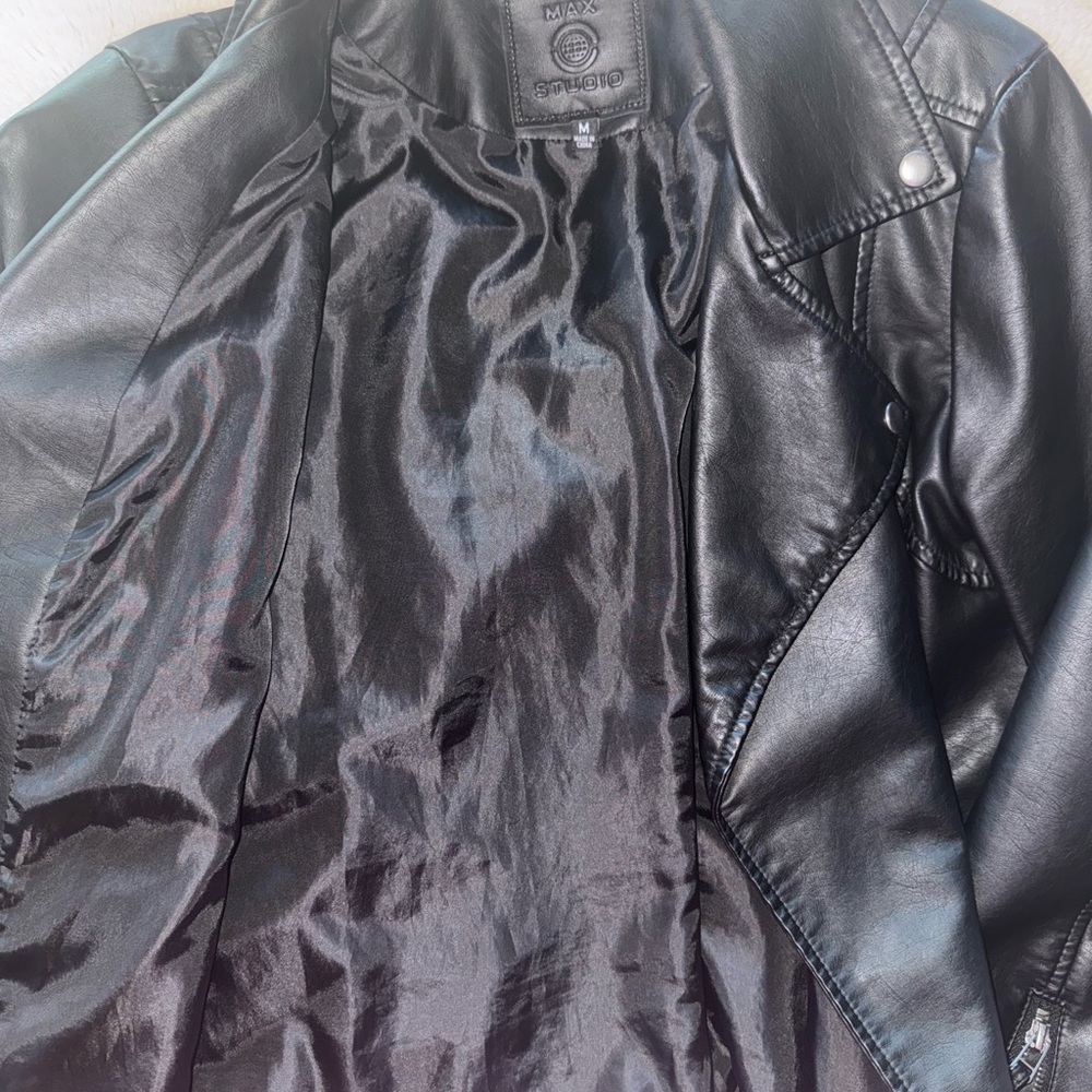 Max Studio Black Leather Jacket - image 2